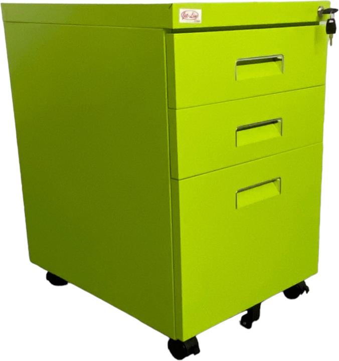 Jet-Line Rollcontainer PAUL grün Rollschrank Bürocontainer knock-down