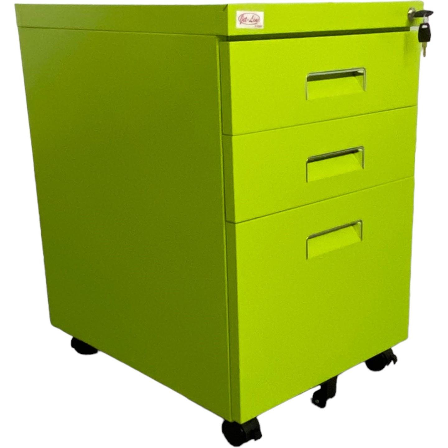 Jet-Line, Rollcontainer, Rollcontainer PAUL grün Rollschrank Bürocontainer knock-down