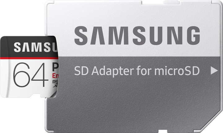Actual product image Samsung Pro Endurance microSD UHS-I (64 GB, microSDXC, U3, UHS-I)