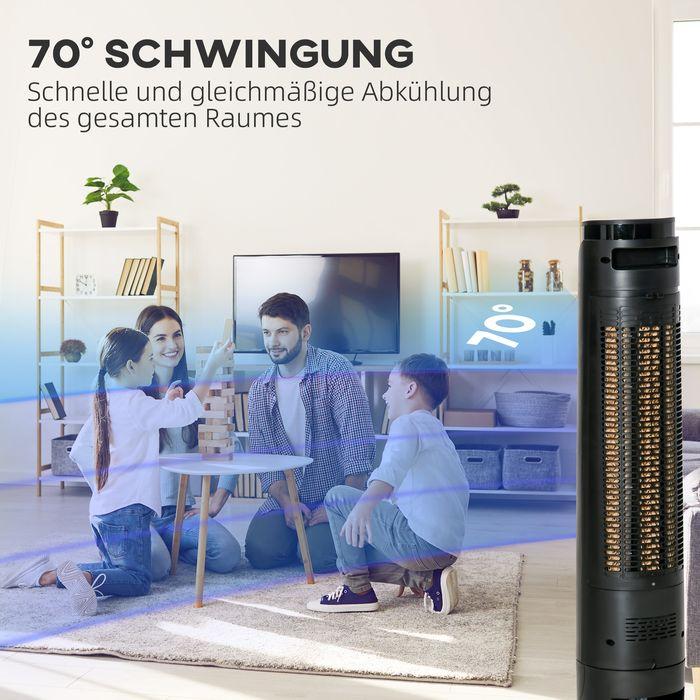 Produktbild Swisshandel24 Luftkühler Turmventilator mit Wasserkühlung Fernbedienung, 12h Timer, 4 Modi (58.20 dB)