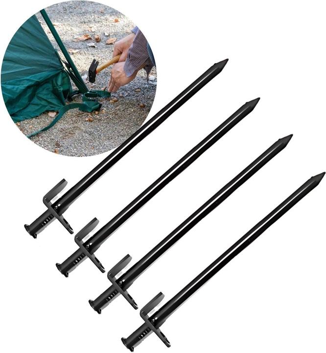 Hermex Zeltheringe Stahl Heringe 20cm Zeltnagel Camping Bodennagel 4er Set