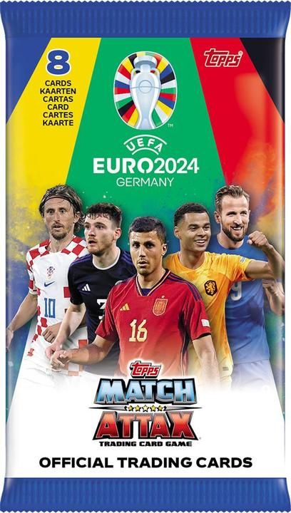 Actual product image Topps Euro 2024 Eco Pack (English, French, German, Italian, Swiss German, Booster Pack)