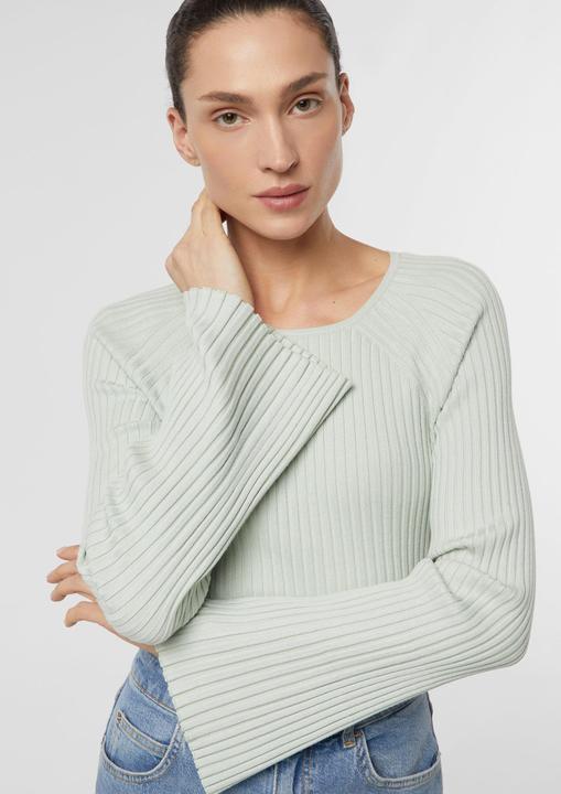 Actual product image Comma Strickpullover Feinstrickpullover mit Raglan und Strukturwechsel im Rippstrick (48)