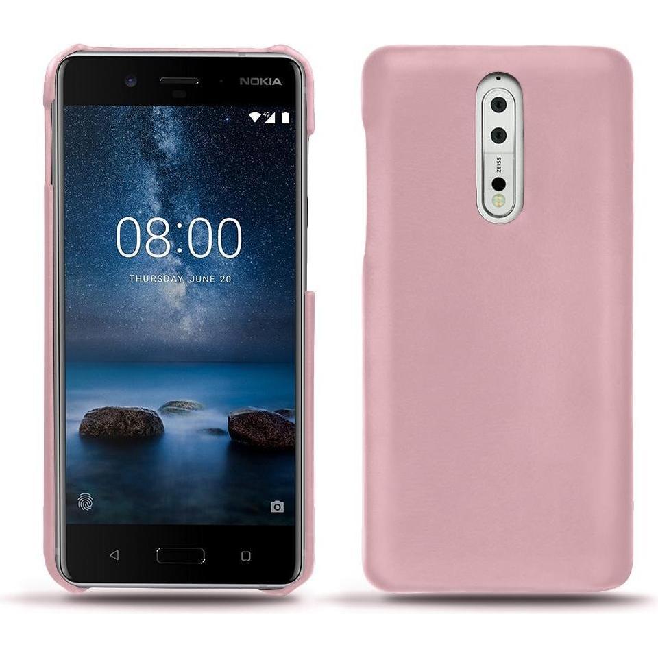 Noreve Lederschutzhülle (Nokia 8), Smartphone Hülle, Rosa