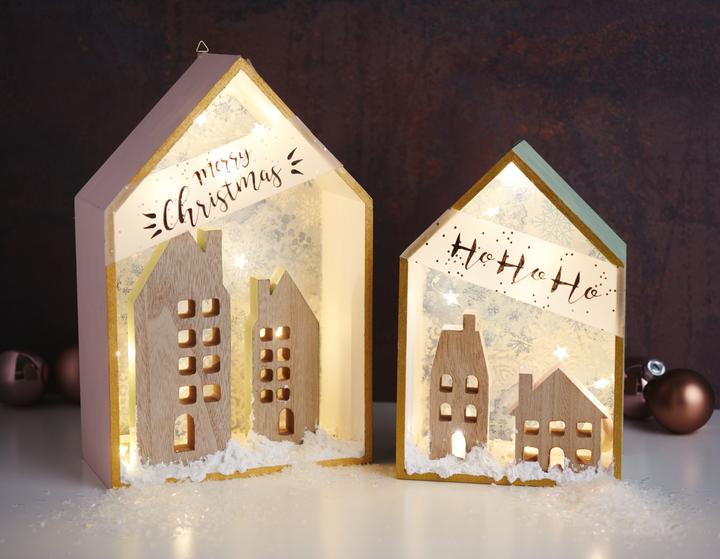Produktbild VBS Häuser-Silhouetten mit Fenster, 4er Set