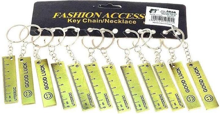 Image du produit Adar Lineal Schlüsselanhänger 6,5 cm Metall (12 Stück)