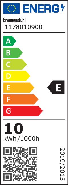 Energie-Label Brennenstuhl LED Strahler AL 1050 (10W, 1010lm, 3000K, IP44, LED Fluter zur Wandmontage mit warmweissem Licht) (1010 lm)