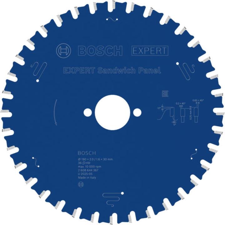 Productafbeelding Bosch Professional Zubehör Cirkelzaagblad EX SH H 190x30-.