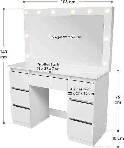 Immagine prodotto Juskys Lilia (108 x 41 x 140 cm)