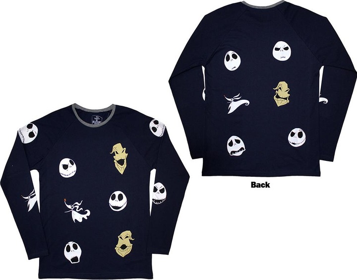 The Nightmare Before Christmas Character Heads Back Print (Longsleeve)