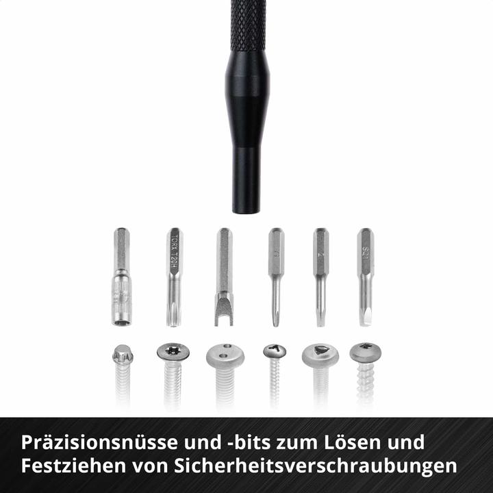 Actual product image Einhell Precision and electronics repair set 115050 Bit set 84-piece Phillips cross recess, screwdriver (Slot, Phillips screwdriver, T-profile, Internal hexagon BO)