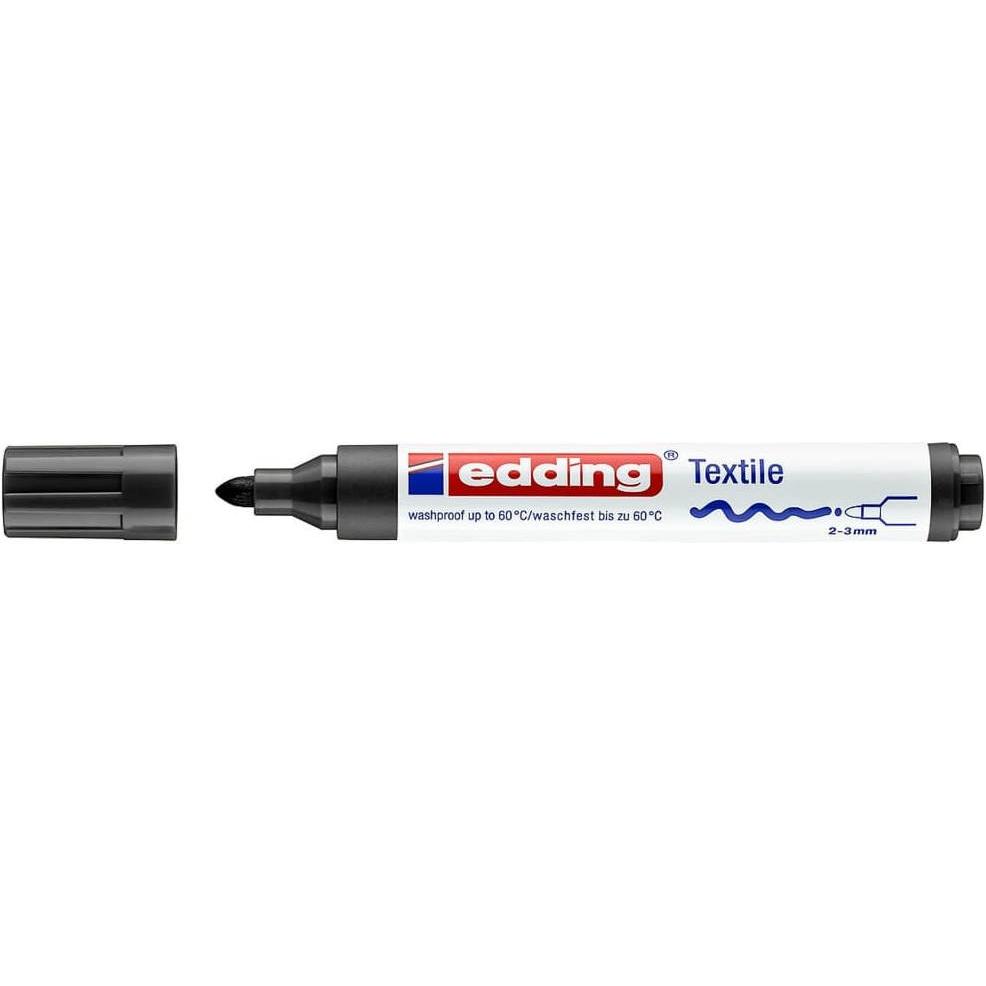 Thumbnail - Edding, Marker, Textilmarker (Braun, Rot, Gelb, Grün, Blau, Hellgrün, Neongelb, Hellblau, Schwarz, Violett, 3 mm, 10 x)