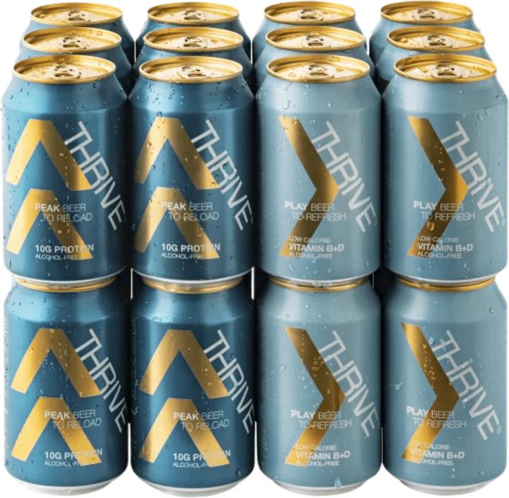 Actual product image Thrive Variety Pack PEAK & PLAY - 24x330ml (24 x 33 cl)