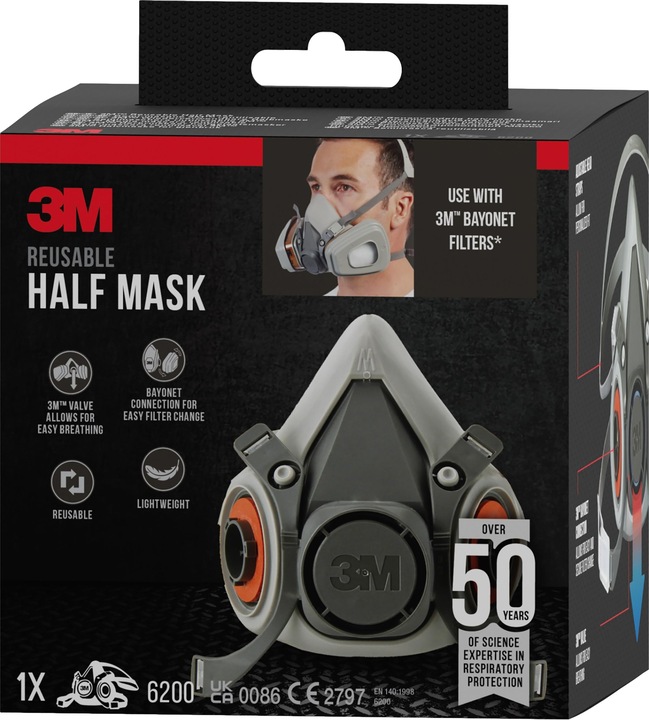 Immagine prodotto 3M Maschera di protezione delle vie respiratorie (1 x)