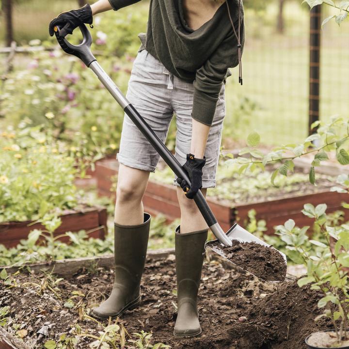 Produktbild Magni Ergonomic Gärtnerspaten Fiskars spitz Länge 125 cm, D-Griff