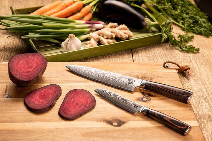 Actual product image Zeuß Damascus knife (20 cm)