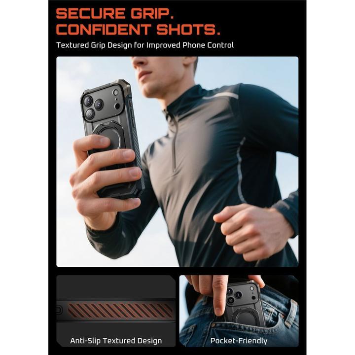 Produktbild Supcase UB Grip Mag MagSafe Case für iPhone 17 Pro Max - Schwarz (Apple iPhone 17 Pro Max)