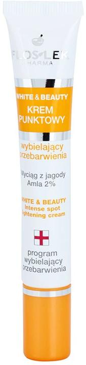 Actual product image Floslek White and Beauty Spot cream whitening color changes 20 ml (20 ml, 24h cream)