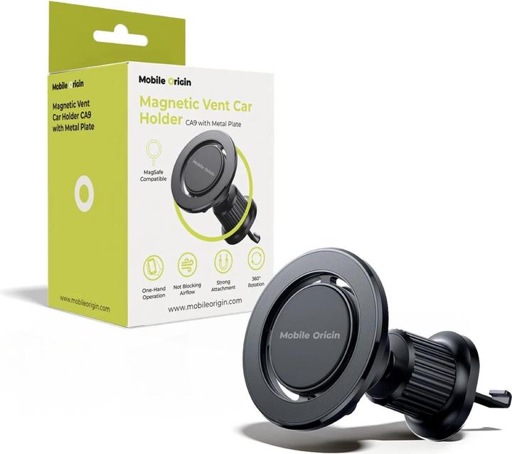 Actual product image Mobile Origin Magnetic Vent Car Holder MO9 with Metal Plate