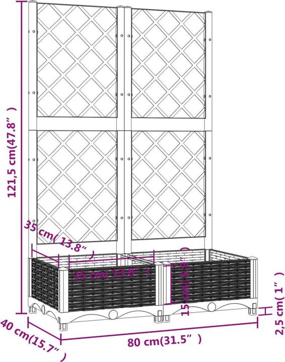 Produktbild vidaXL Gartenpflanzgefäss