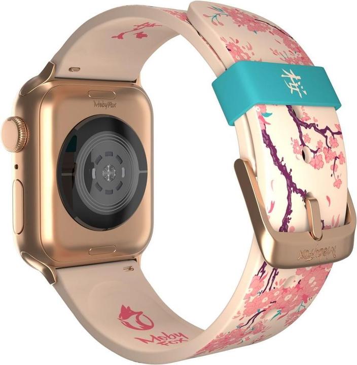 Produktbild Moby Fox Armband Smartwatch Hokusai Cherry Blossom 22 mm (22 mm, Edelstahl, Silikon)