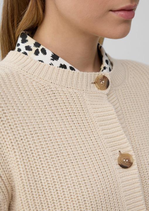 Produktbild s.Oliver Strickjacke Cardigan aus Baumwollmix in Ripp-Optik (44)
