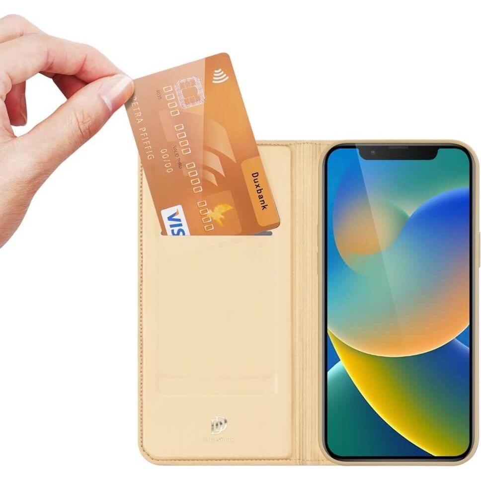 Thumbnail - Dux Ducis Skin Pro Series Bookcover (Apple iPhone 14), Smartphone Hülle, Gold