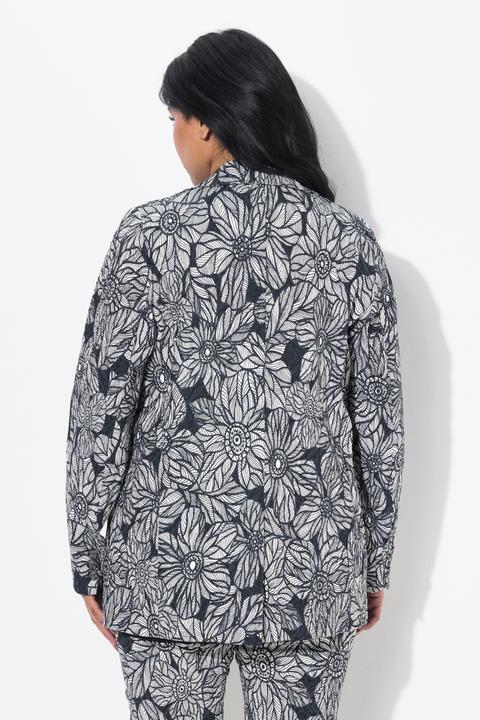 Immagine prodotto Ulla Popken Blazer di jacquard con revers e maniche lunghe (54)