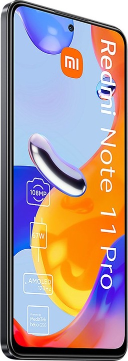 Actual product image Xiaomi Redmi Note 11 Pro 5G (128 GB, Graphite gray, 6.67", Hybrid Dual SIM, 108 Mpx, 5G)