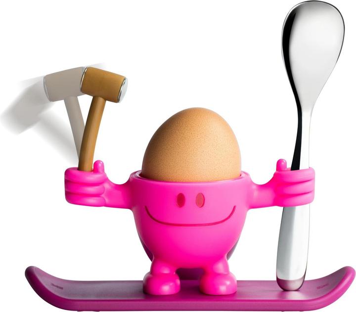Produktbild WMF Eierbecher mit Löffel lustiger Eierbecher Kinder Kunststoff McEgg pink (1x)
