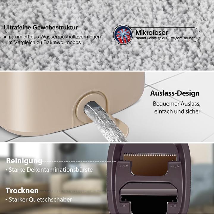 Produktbild Mastertop Flach Mopp mit Eimer