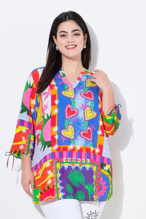 Immagine prodotto Angel of Style Bluse, A-Linie, Mustermix-Druck, 3/4-Ärmel (48)