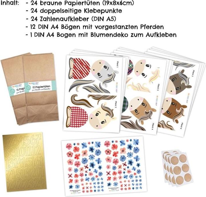 Produktbild Papierdrachen Pferdekalender Basteln