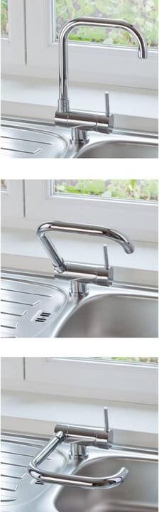 Image du produit Eisl Robinet Cuisine FLEXO Robinet d'évier chromé Montage sous fenêtre Pivotant NI182-0335T