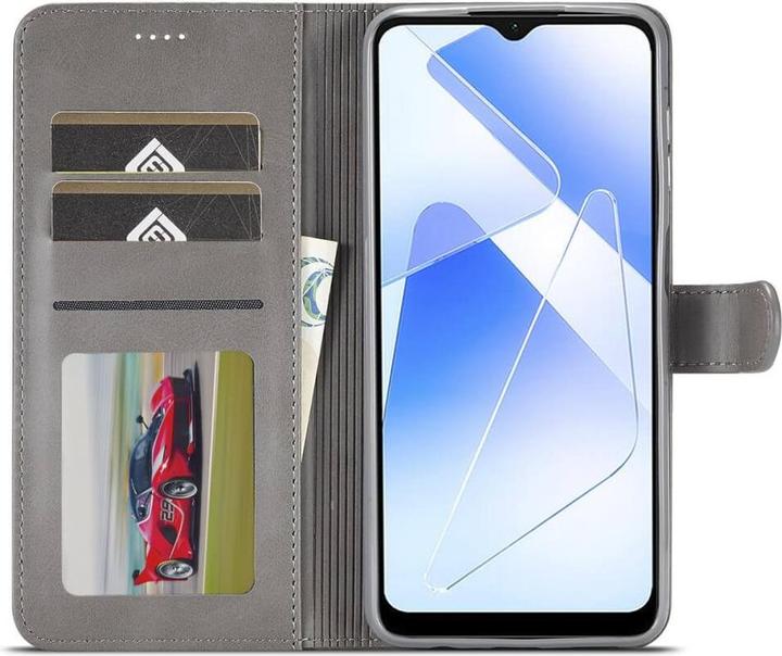 Produktbild LC.Imeeke Galaxy A55 - Leder Etui Hülle grau (Samsung Galaxy A55)