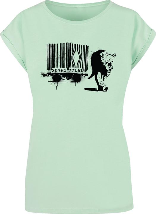 Produktbild Merchcode Ladies Brandalised - Barcode Leopard Circle T-Shirt - 189203 (S)