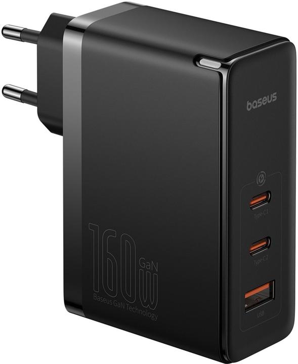 Produktbild Baseus Wall charger GaN5 Pro 2xUSB-C + USB, 160W (black) (160 W, 3 Ports)