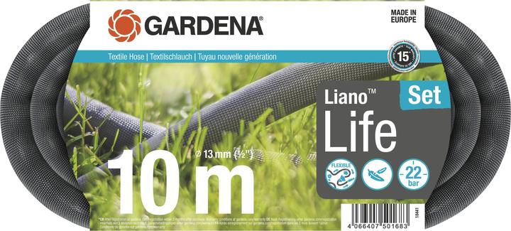 Actual product image Gardena Textile hose Liano Life 1/2, 10 m set - Action (10 m, 13 mm)