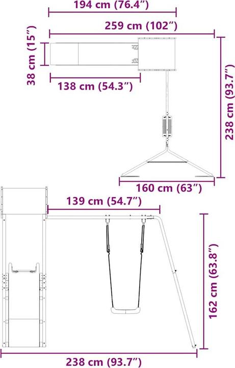 Image du produit vidaXL Spielturm
