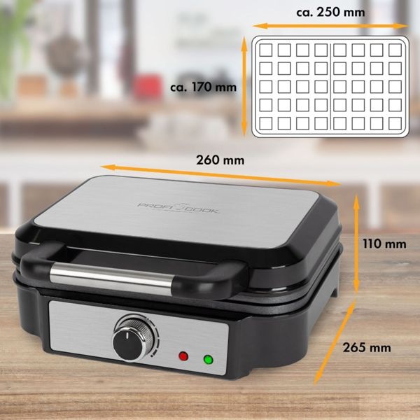 Actual product image Proficook Prof Waffle Maker 2-fold WA 1240 ed Brussels