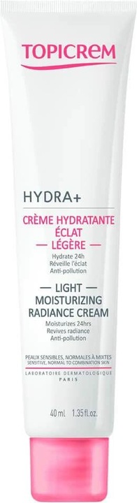 Topicrem HYDRA+ Crema idratante leggera per la luminosità (40 ml, Crema da giorno)