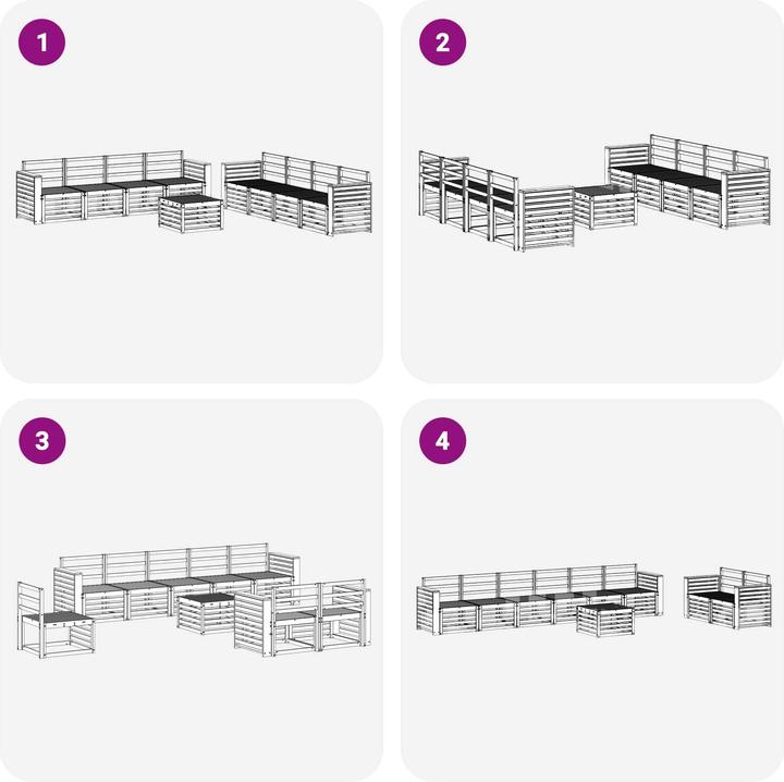 Produktbild vidaXL Outdoor-Sofa