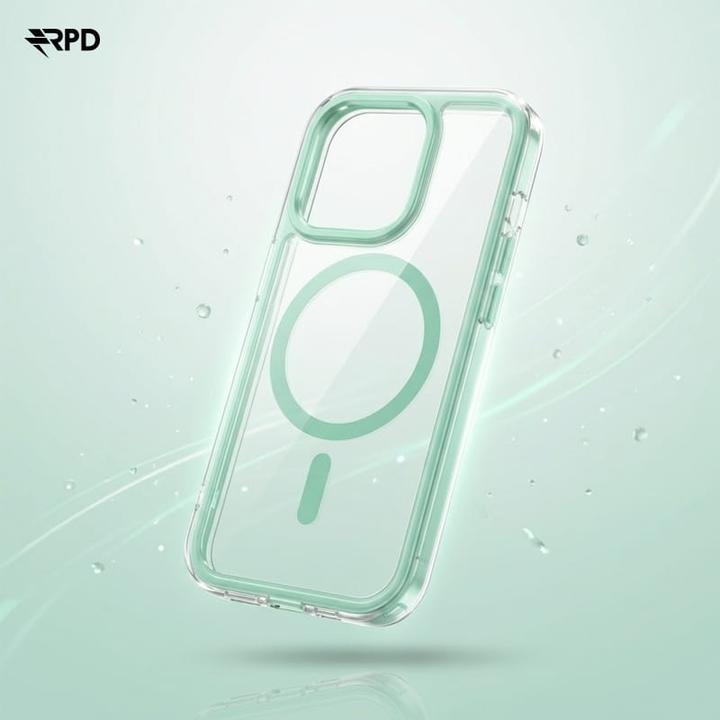 Image du produit RPD iPhone 14 Pro - MagSafe Case mit Türkisem Rahmen, Transparent (Apple iPhone 14 Pro)