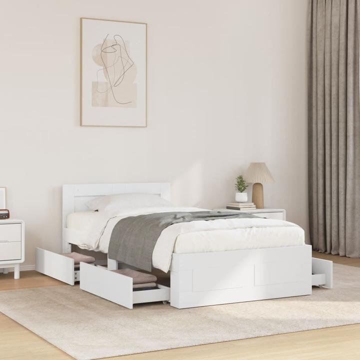 Actual product image VidaXL Bed frame with headboard (90 x 200 cm)