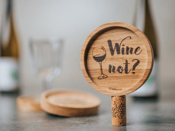 Produktbild Holzpost Untersetzer Save Water Eiche 11,2cm (1x, Glasuntersetzer)