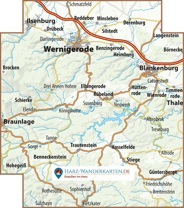 Produktbild Mittlerer Harz Wander- und Fahrradkarte 1 : 30 000 30000