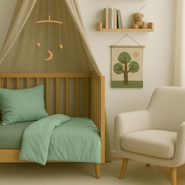 Actual product image Makian Babybettwäsche & Bettsets Bettwäsche 100 x 135 cm / 40 x 60 cm - Uni