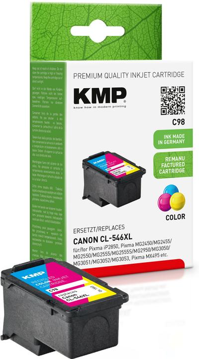 Immagine prodotto KMP C98 Cartuccia d'inchiostro a colori compatibile con Canon CL-546 XL (C, M, Y)