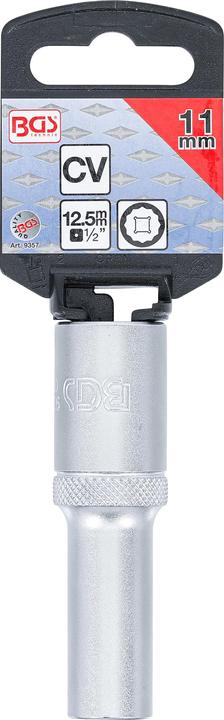 Actual product image BGS Socket, 12-point, deep 12.5 mm (1/2") Drive 11 mm (11 mm)