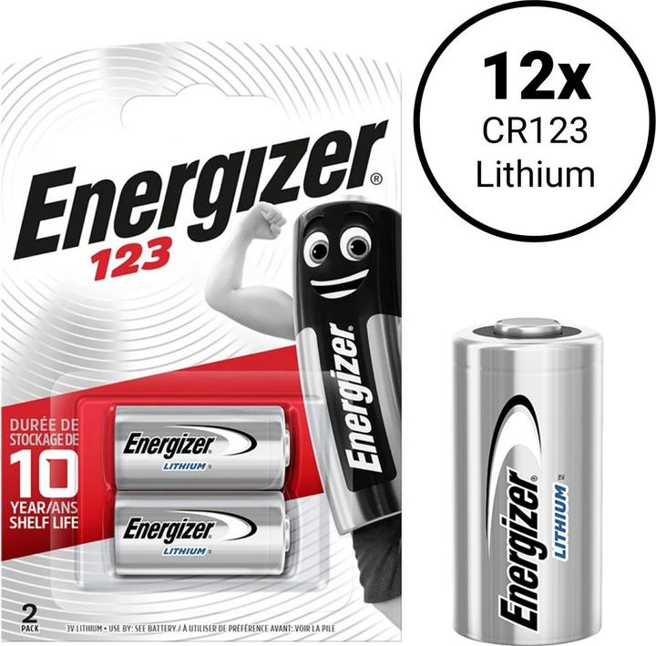 Energizer 123 Lithium - 12 Batterien (12 Stk., CR123A, 1500 mAh)